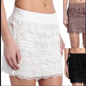 Crochet mini skirt